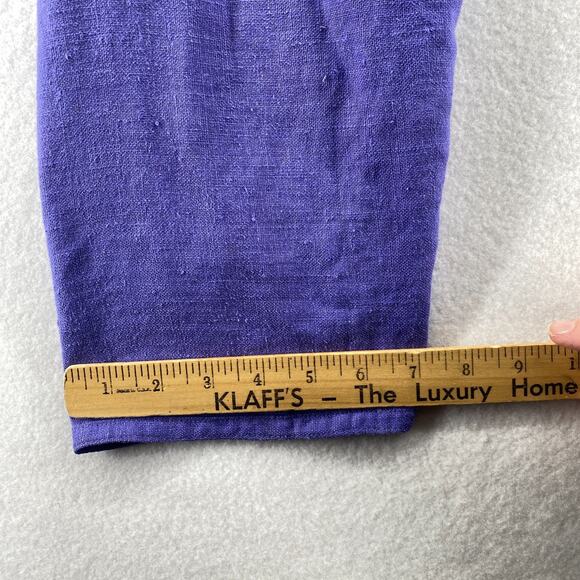 ANGELHEART DESIGNS Outfit M Linen Boxy Top & Tapered Pants 2 Pieces Blue USA VTG - Picture 11 of 16